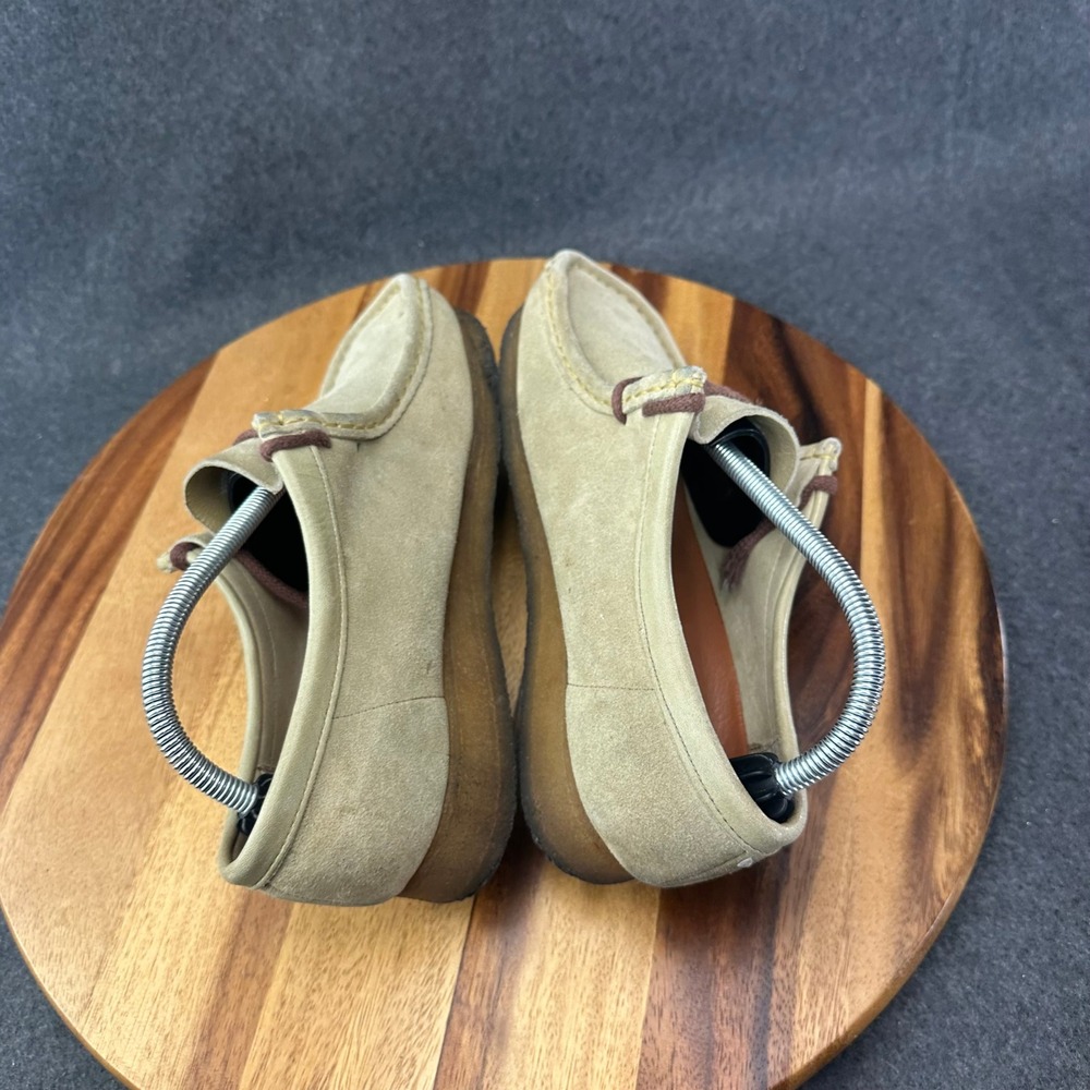 Clarks Originals WALLABEE 35395 Womens 9.5 M Sand Suede Crepe Sole Comfort Shoes - Picture 8 of 13